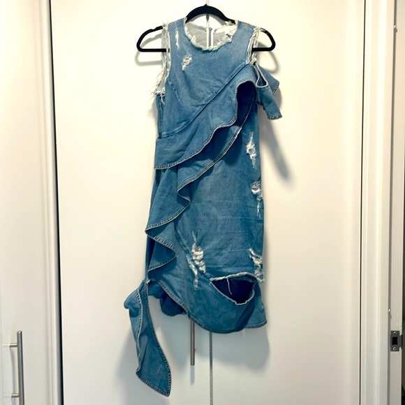 UNIQUE couture Jonathan Simkhai denim dress - Picture 1 of 7